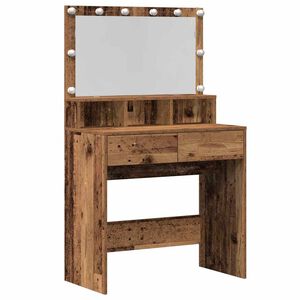 vidaXL Plafondtafel met lade Oudhout 80 x 41 x 134,5 cm Bewerkt hout