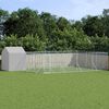 vidaXL Hondenkennel met dak 10x6x2,5 m gegalvaniseerd staal zilver