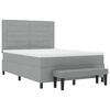 vidaXL Boxspringbed met matras Lichtgrijs 140 x 200 cm Stof