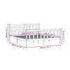 vidaXL Bedframe massief hout wit 180x200 cm