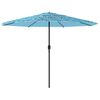 vidaXL Parasol met stalen paal 388x388x248 cm blauw