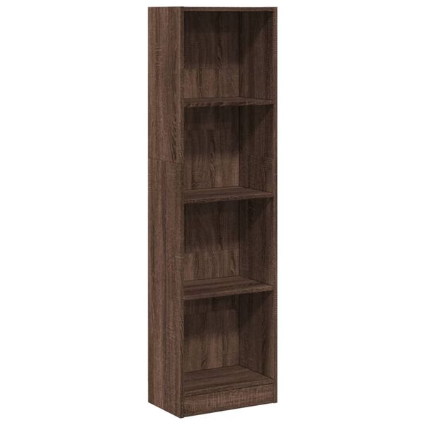 vidaXL Boekenkast 40x24x143 cm bewerkt hout bruin eikenkleurig