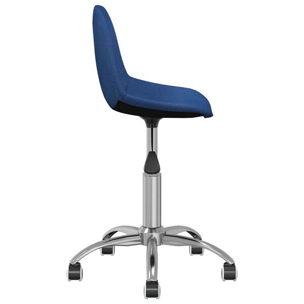 vidaXL Eetkamerstoelen draaibaar 4 st stof blauw