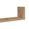 vidaXL Wandschappen 3 st 80x18x18 cm bewerkt hout artisanaal eiken