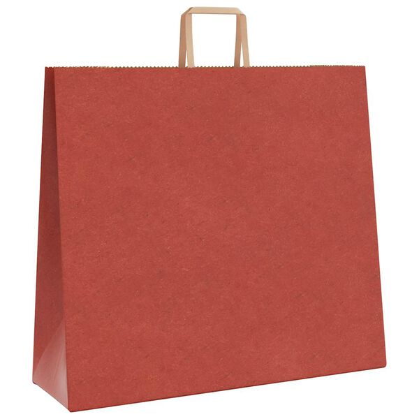 vidaXL Papieren zakken 250 st met hengsels 54x15x49 cm rood