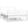 vidaXL Bedframe massief grenenhout wit 140x190 cm