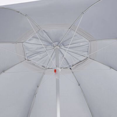 vidaXL Strandparasol met zijwanden 215 cm zandkleurig