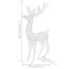 vidaXL Kerstdecoratie rendier 250 LED's koudwit 180 cm acryl