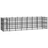 vidaXL Hondenkennel 14,75 m&sup2; staal