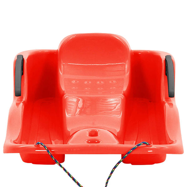 vidaXL Slee met remmen 87x40x18 cm polypropeen rood