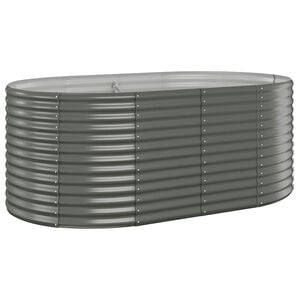 vidaXL Plantenbak 175x100x68 cm gegalvaniseerd staal grijs