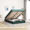 vidaXL Ottoman bed met matras 140x190cm fluweel donkergroen