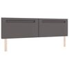 vidaXL Boxspringbed met matras Grijs 200 x 200 cm Kunstleer