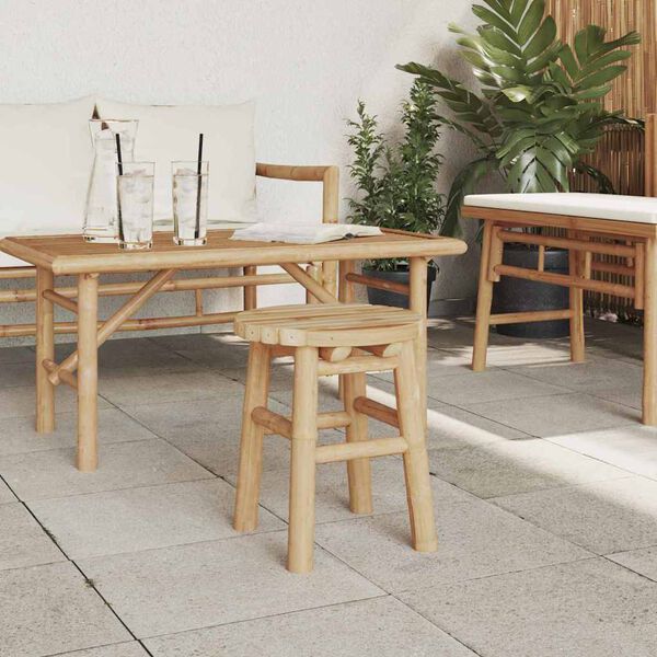 vidaXL Kruk Bamboe Natuurlijk 30 x 30 x 36 cm Bamboe