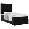 vidaXL Ottoman bed met matrassen 90x190cm fluweel zwart