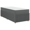vidaXL Bedframe met matras Donkergrijs 90 x 200 cm Stof