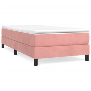 vidaXL Boxspring bed fluweel roze 80x200 cm