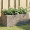 vidaXL Plantenbakken met 2 potten 2 st 72x30x32 cm poly rattan grijs
