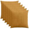 vidaXL Kussensloop 6 pcs ALMELO Geel 60 x 60 cm corduroy