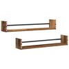 vidaXL Wandplank Wandgemonteerd 2 pcs Oudhout 80 x 16 x 14 cm
