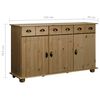 vidaXL Dressoir 134x39x79,5 cm massief grenenhout