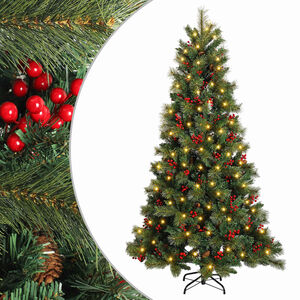 vidaXL Kunstmatige Inklapbare Kerstboom 150 cm 150 LED's Warmwit