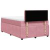 vidaXL Boxspring met matras fluweel roze 120x190 cm
