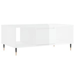 vidaXL Salontafel 90x50x36,5 cm bewerkt hout hoogglans wit
