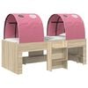 vidaXL Bed met Tunnel 4 st Sonoma en Roze Bewerkt hout