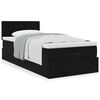 vidaXL Ottoman bed met matras 90x190cm fluweel zwart