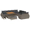 vidaXL Tuinbankenset 13 pcs Grijs poly rattan
