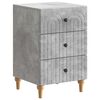 vidaXL Nachtkastje Betongrijs 43x 41 x 66,5 cm Bewerkt hout