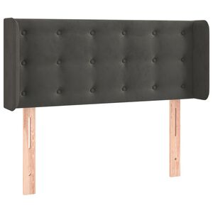 vidaXL Hoofdbord met randen 83x16x78/88 cm fluweel donkergrijs