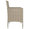 vidaXL 4-delige Tuinstoelen- en voetenbankenset poly rattan beige