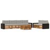 vidaXL Buiten bankenset 7 st Naturel en lichtgrijs Polyester
