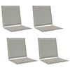 vidaXL Zit- en Rugkussens 4 pcs Lichtgrijs 47 x 45 x 2 cm Polyester
