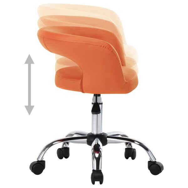 vidaXL Eetkamerstoelen 2 st kunstleer oranje