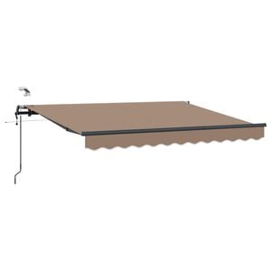vidaXL Uitschuifbare luifel Taupe 450 &times; 300 cm Polyester