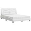 vidaXL Bed met matras "Hvar" kunstleer wit 140x200 cm