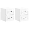 vidaXL Wandbeugel Bedkast 2 pcs Hoogglans Wit 34,5 x 33 x 40 cm