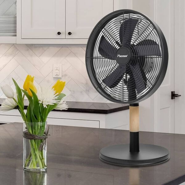 Bestro Tafelventilator DFT35WB 35 W 35 cm zwart