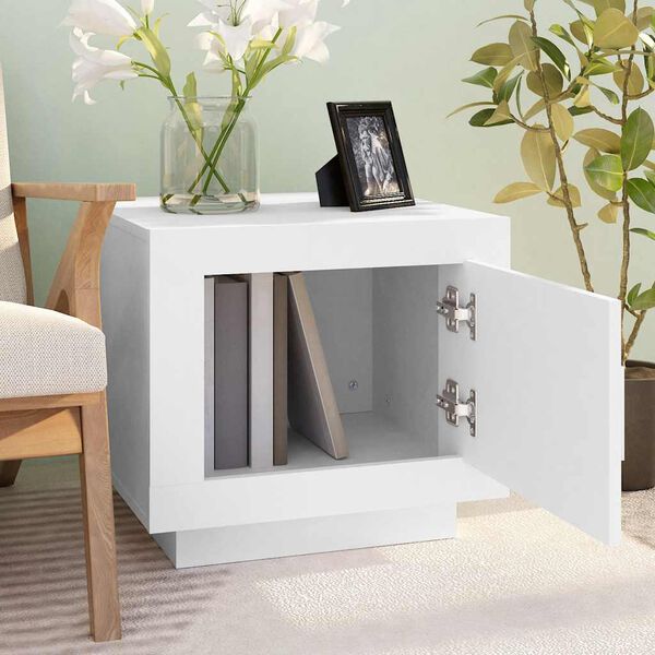 vidaXL Salontafel 51x50x45 cm bewerkt hout wit