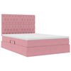 vidaXL Opslag bed met matras met matras Roze 140 x 190 cm Fluweel