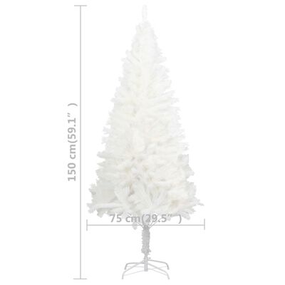 vidaXL Kunstkerstboom met levensechte naalden 150 cm wit