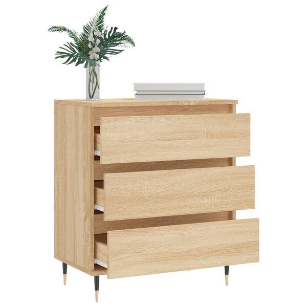 vidaXL Dressoir 60x35x70 cm bewerkt hout sonoma eikenkleurig