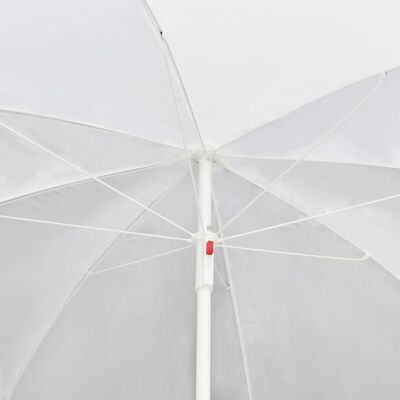 vidaXL Tuinbed met parasol poly rattan bruin