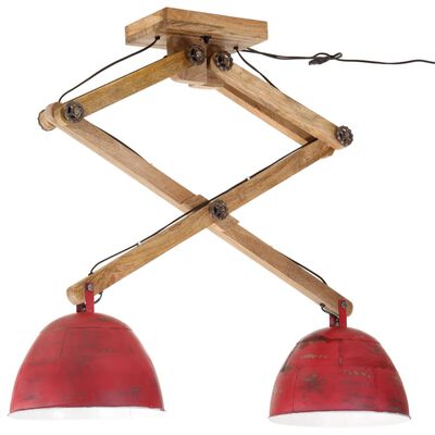 vidaXL Plafondlamp 25 W E27 29x18x85 cm verweerd rood