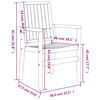 vidaXL Tuinstoelen stapelbaar 4 st 56,5x57,5x91 cm massief teakhout