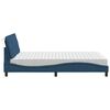 vidaXL Bed met matras stof blauw 120x200 cm