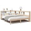 vidaXL Bed met boekenkast zonder matras massief grenenhout 150x200 cm